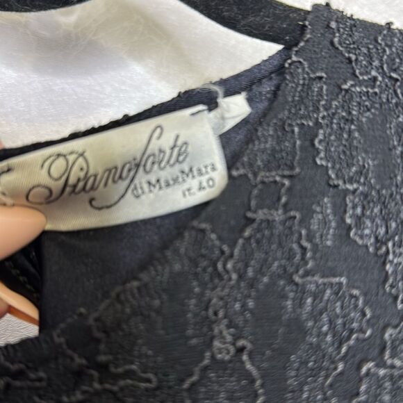 Pianoforte di MaxMara Vintage Embroidered Bodycon Dress 40 - Picture 2 of 8